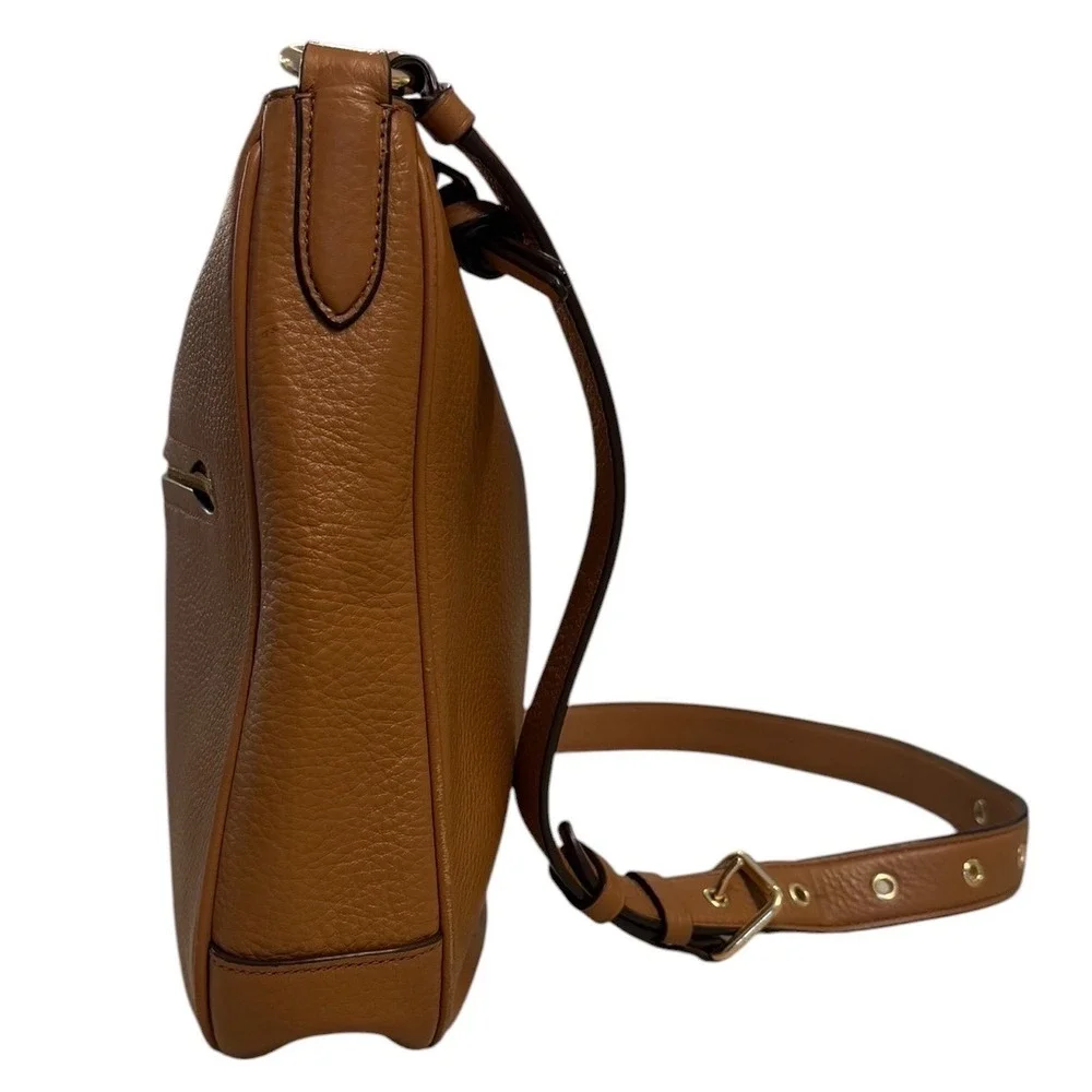 Coach Ellie File Bag Light Saddle Tan Pebbled Leather Crossbody C1648